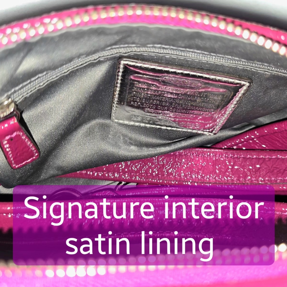Coach Pink Sequin Crossbody Bag with Silver Accents - Picture 7 of 9